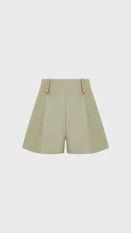 Zimmermann Luna Wool Silk Tailored Short in Palm