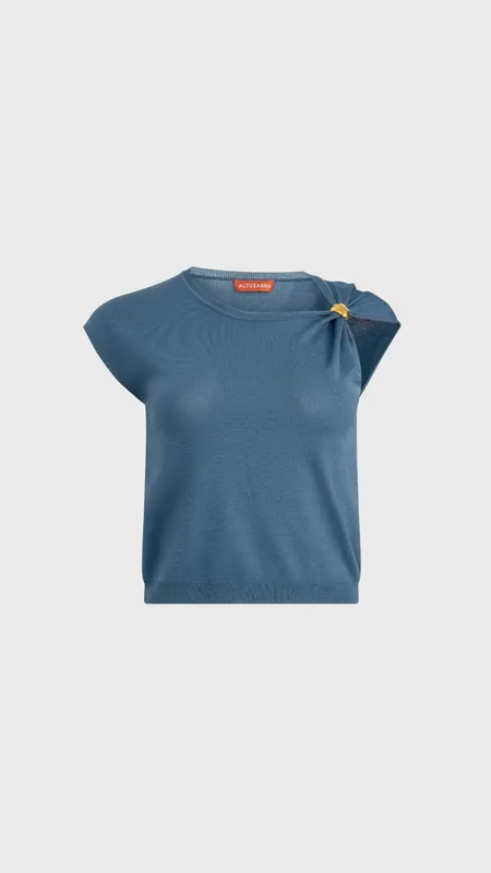 Altuzarra Rinaldi Top in Ash Blue