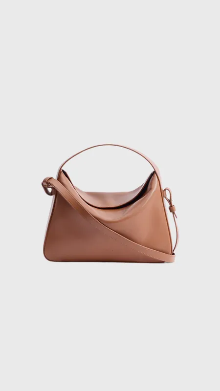 Aesther Ekme Soft Baguette Crossbody in Brown Rust