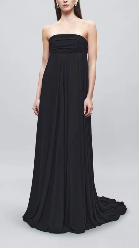 Kallmeyer Naomi Gown in Matte Jersey Black