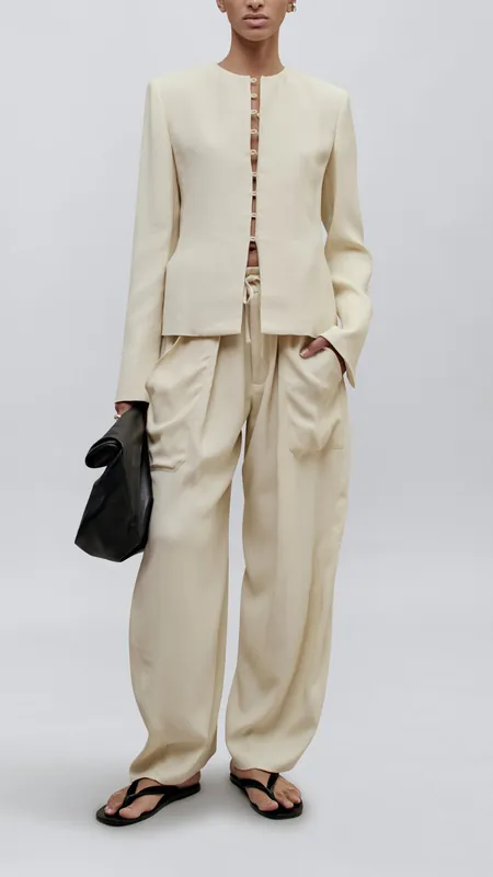 Kallmeyer Tilda Jacket in Waffle Weave Blonde