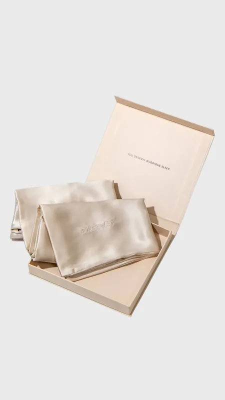 Drowsy Silk Pillowcase in Dusty Gold