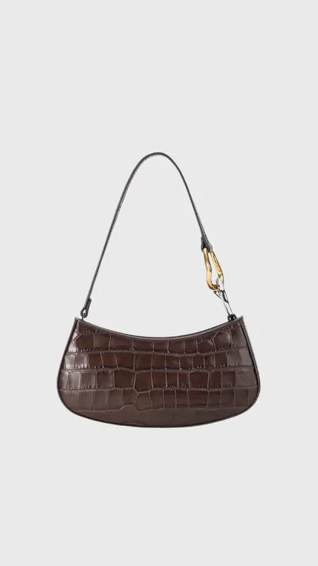 Staud Ollie Bag in Espresso Croc