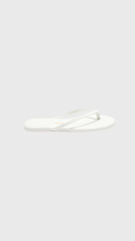 Tkees Lily Pigments Leather Flip Flops in White