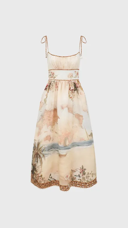 Zimmermann Mahon Picnic Dress in Island Blue
