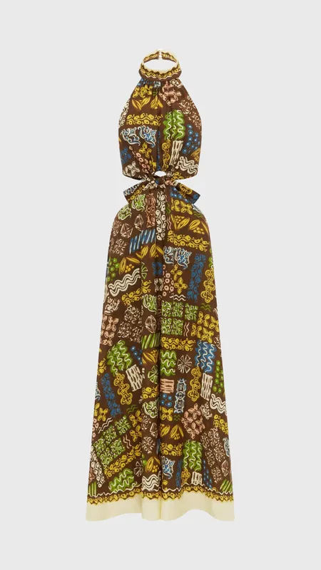 ALÉMAIS Minnie Midi Dress in Multi - Alemais