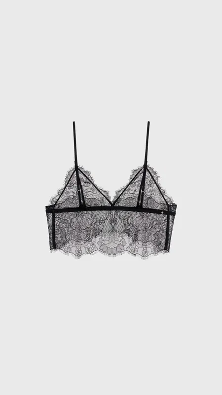Anine Bing Lace Bralette in Black