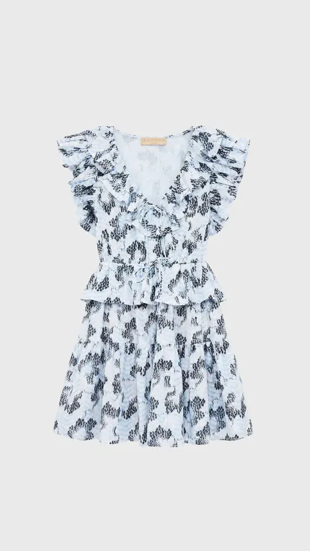 Ulla Johnson Celie Cotton Mini Dress in Ciel