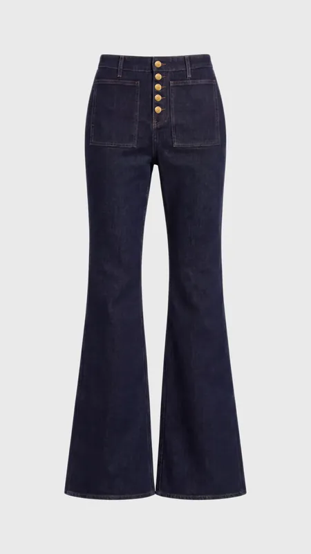 Ulla Johnson The Stretch Lou Kick Flare Jean in Tigris