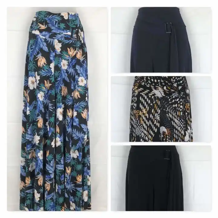 Modern Touch Women's Sash waist Wide Leg Palazzo Pants