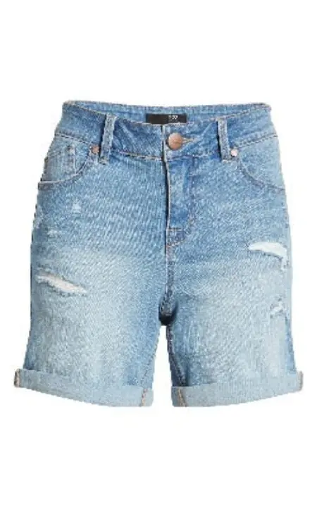 1822 Denim Women's Distressed Denim Roll Cuff Shorts - Chantal Accessories