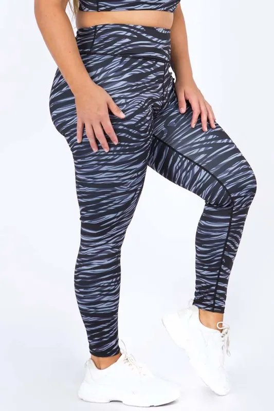 Yelete Women's Active Zebra Print Workout Leggings