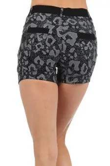Yelete Junior Leopard Safari Design with Solid Color Blocks Fashion Shorts