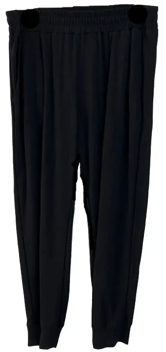 Nally & Millie Ladies' Black French Terry Pull On Sweatpants with Pockets