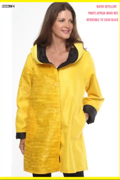 Oopéra Ladies' Reversible Raincoat With Print That Appears When Wet!