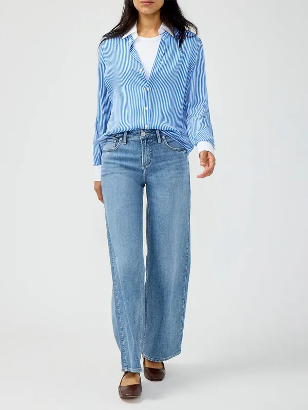 Silver Jean co. Suki Mid Rise Wide Leg Knit Flex Jeans - Silver Jeans CO.