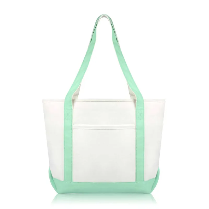 Dalix Daily Shoulder Tote Bag Premium Cotton Canvas