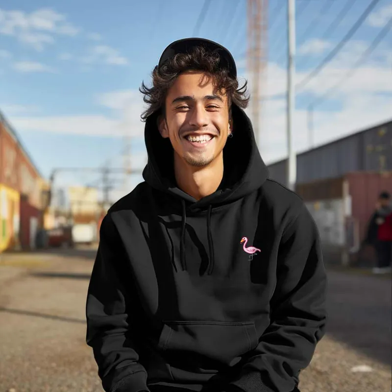 Dalix Flamingo Midweight Fleece Hoodie