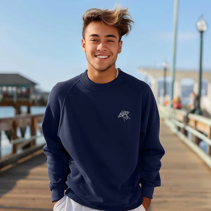Dalix UFO Midweight Fleece Crewneck Sweatshirt