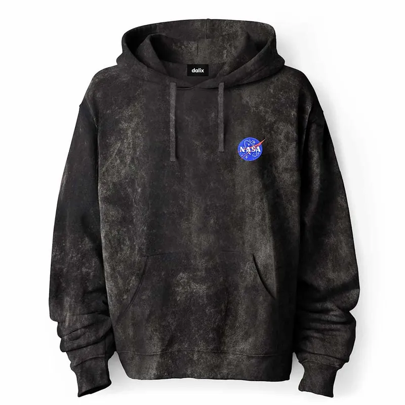 Dalix NASA Midweight Fleece Washed Hoodie