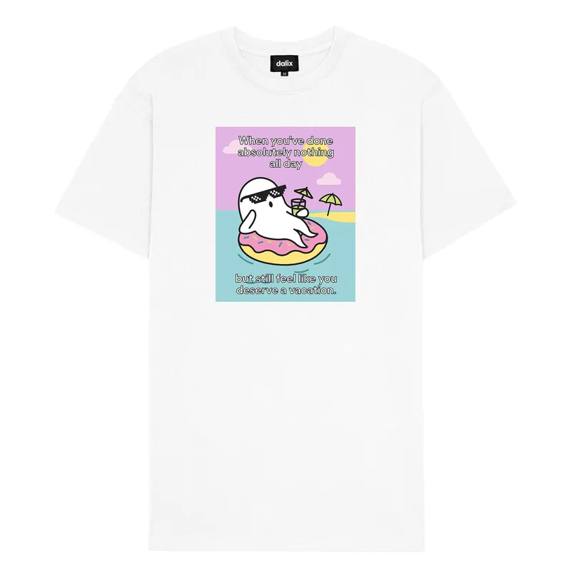 Dalix Mens Ghost Vacation Graphic Tee