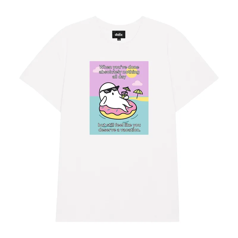 Dalix Womens Ghost Vacation Graphic Tee