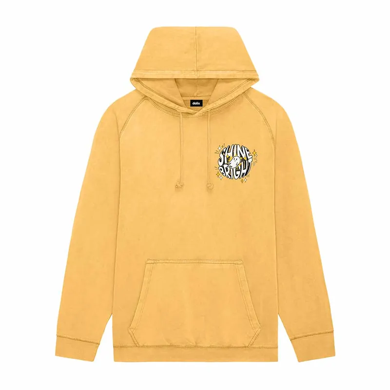 Dalix Mens Shine Bright Washed Hooded Sweatshirt