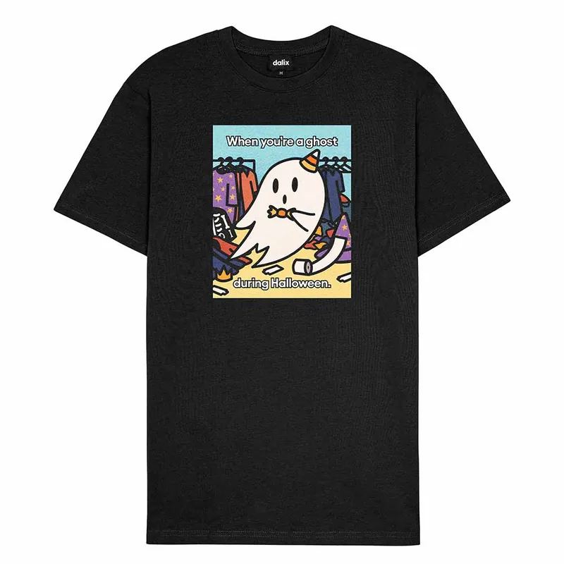 Dalix Mens Ghost Problems Graphic Tee