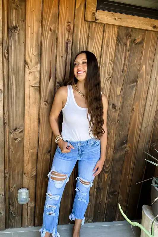 Urban Distressed Crop Jeans - Blakeley