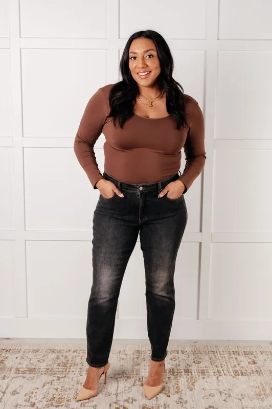 Rita Mid Rise Control Top Slim Jeans - Judy Blue