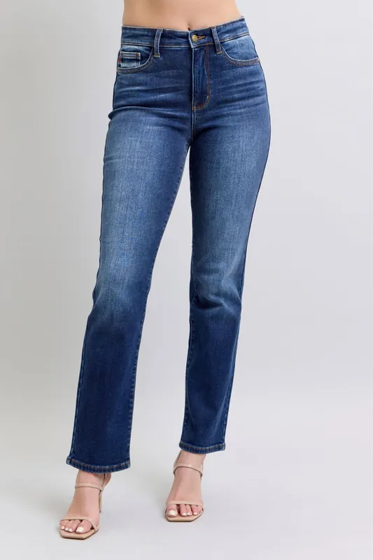 Washed Straight Leg Jeans with Pockets - Judy Blue