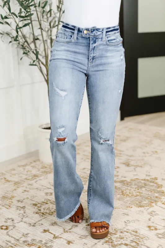 Marlena High Rise Shield Pocket Flare Jeans - Judy Blue