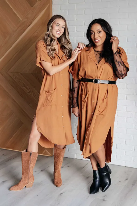 Sure to Be Great Shirt Dress - Jodifil
