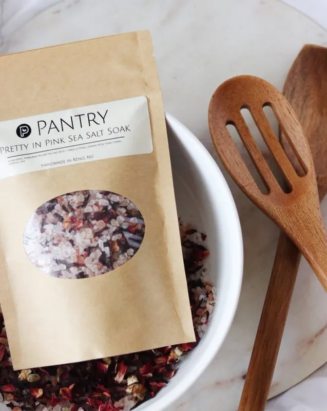 Rose & Hibiscus Bath Soak – Himalayan Pink Salt + Floral Essential Oils - Pantry Products
