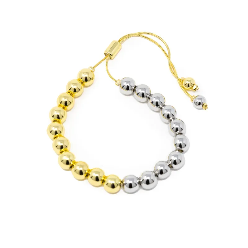 Two Toned Adjustable Ball Bracelet - Mary Kathryn Design
