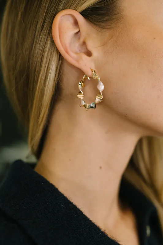 Twisted Sisters Plated Alloy Hoop Earrings - The Dapper Squirrel