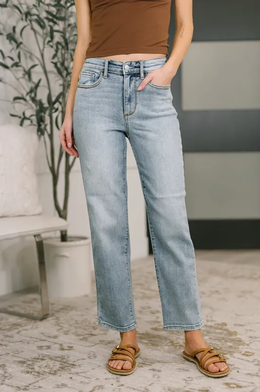 Natalie High Waist Ankle Straight - Judy Blue