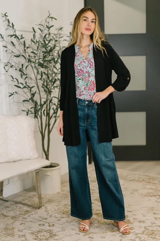 Lizzy Cardigan in Black - Dear Scarlett