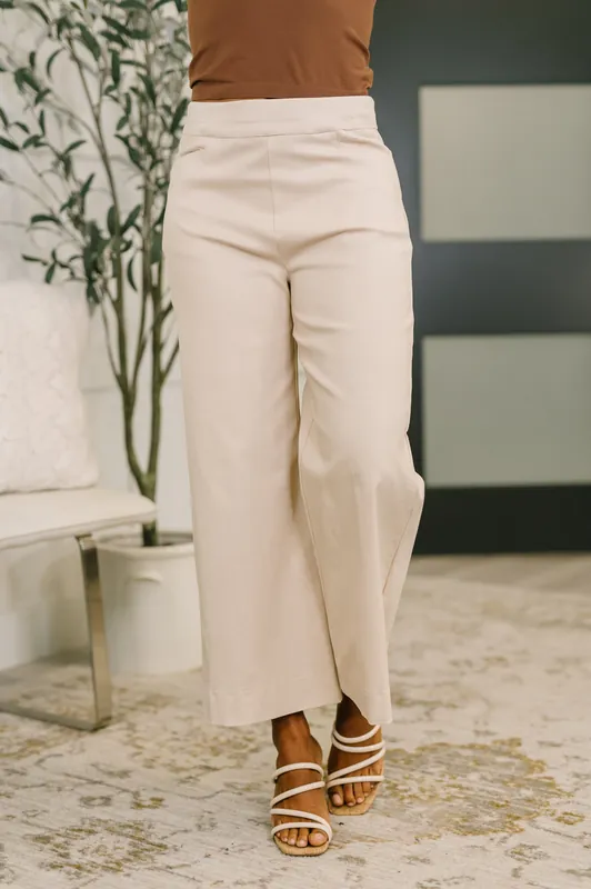 Only Pair High Waisted Wide Leg Bottoms in Linen - Dear Scarlett