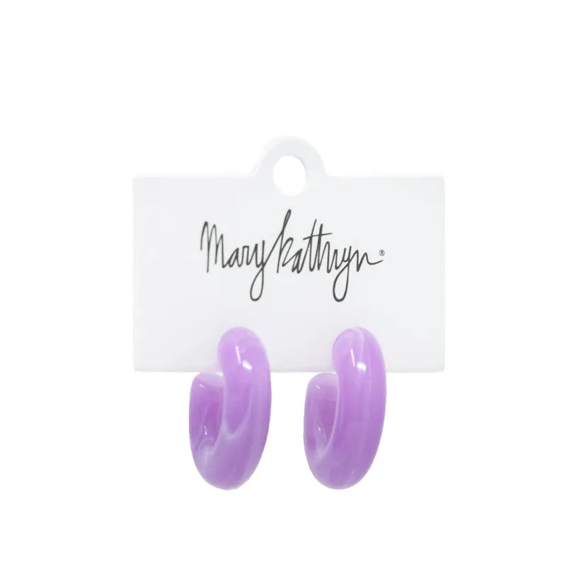 Purple Jelly Hoops - Mary Kathryn Design
