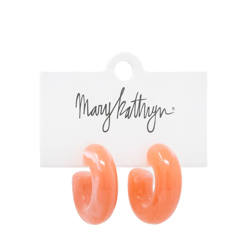 Coral Jelly Hoops - Mary Kathryn Design