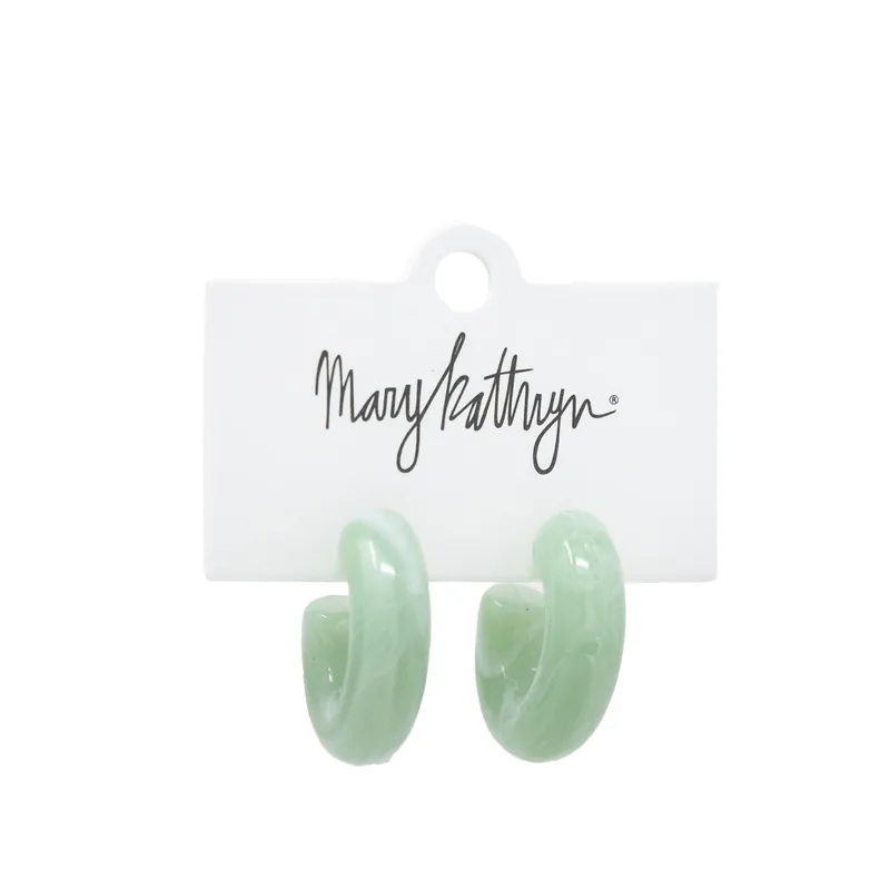 Green Jelly Hoops - Mary Kathryn Design