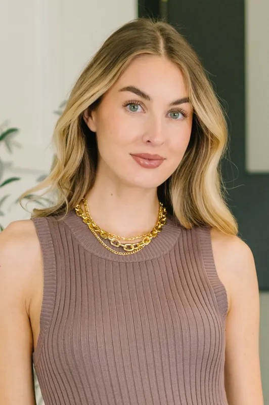 Big, Bold and Beautiful Layered Chunky Necklace in Gold - The Dapper Squirrel