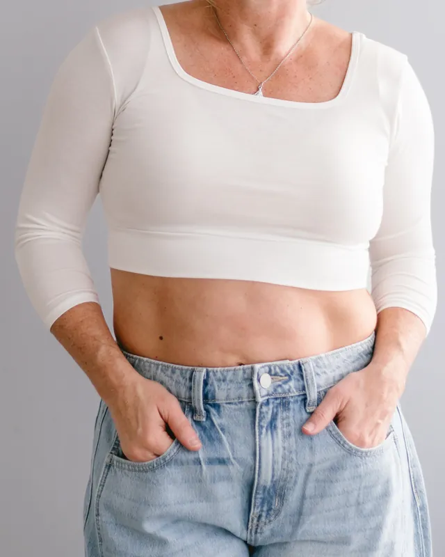 Square Neck 3/4 Sleeve - HALFTEE Layering Fashions