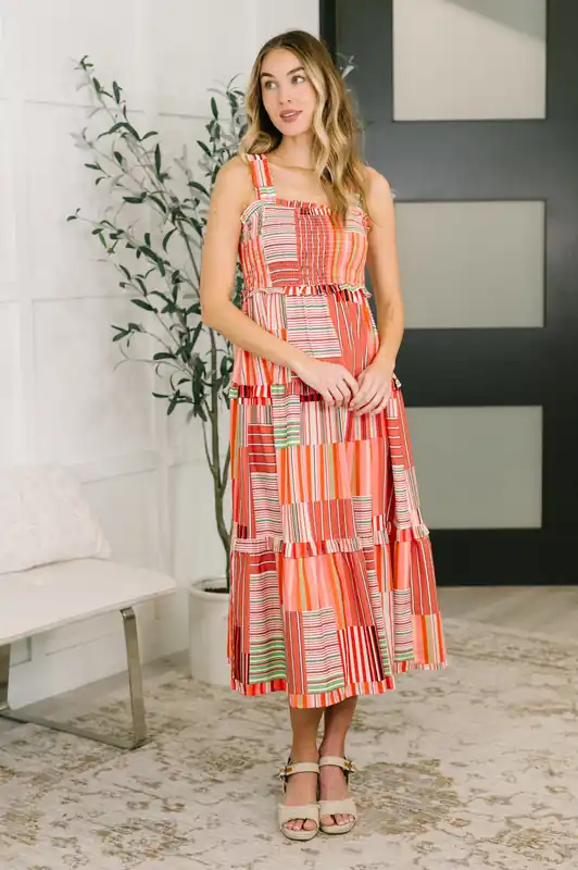 Extra Sentimental Wide Strap Tiered Dress - One Eleven North