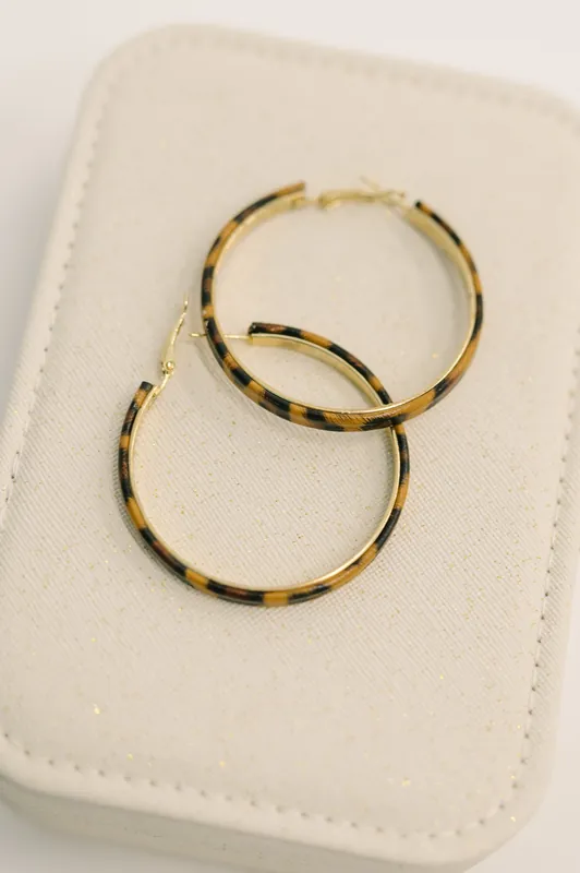 Sassy Assist Leopard Print Hoop Earrings - The Dapper Squirrel