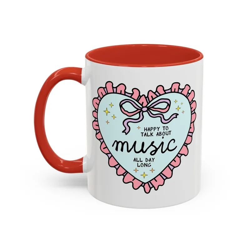 Happy to Talk About Music All Day Long Coffee Mug - Opal and June