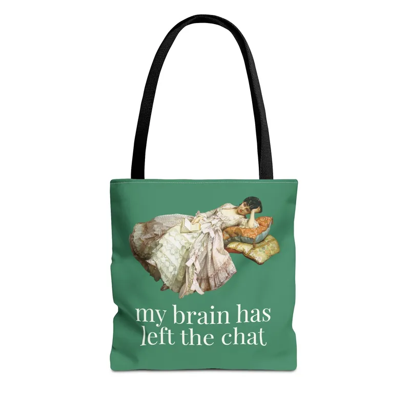 My Brain Has Left the Chart: Funny Art History Tote Bag - Opal and June