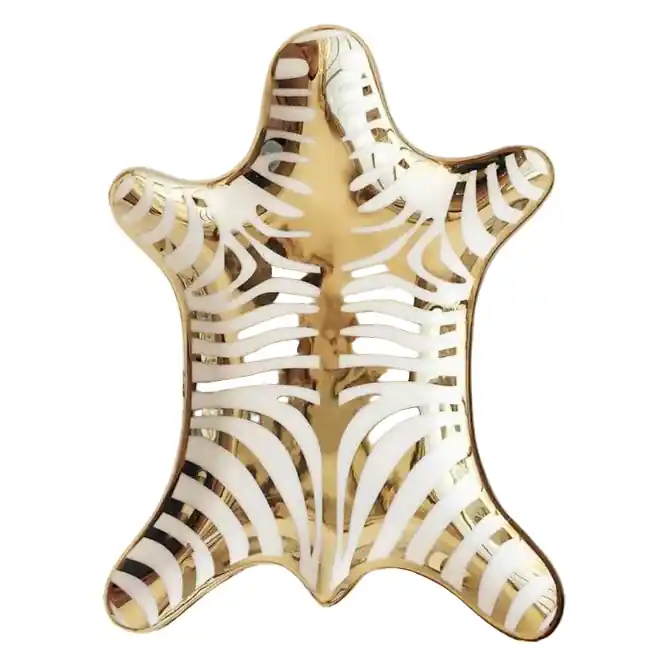Gold Zebra Trinket Tray - Shop Fête