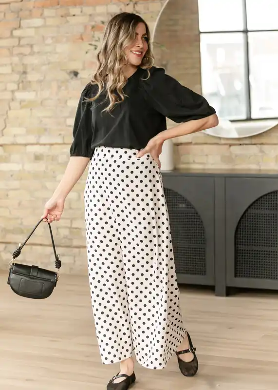 Braylyn Polka Dot Maxi Skirt - Inherit Co.